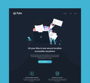 A screen about Fylo's website